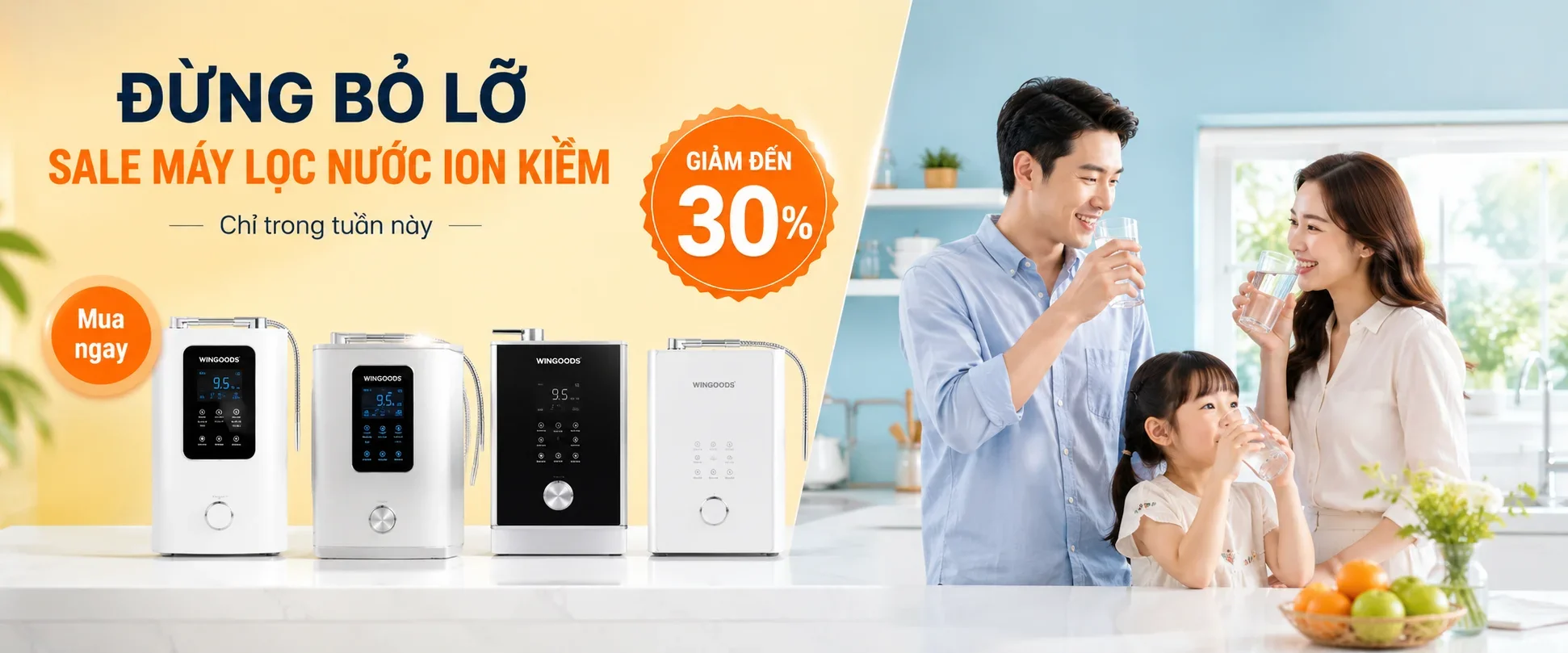 Máy Lọc Nước Ion Kiềm Wingoods