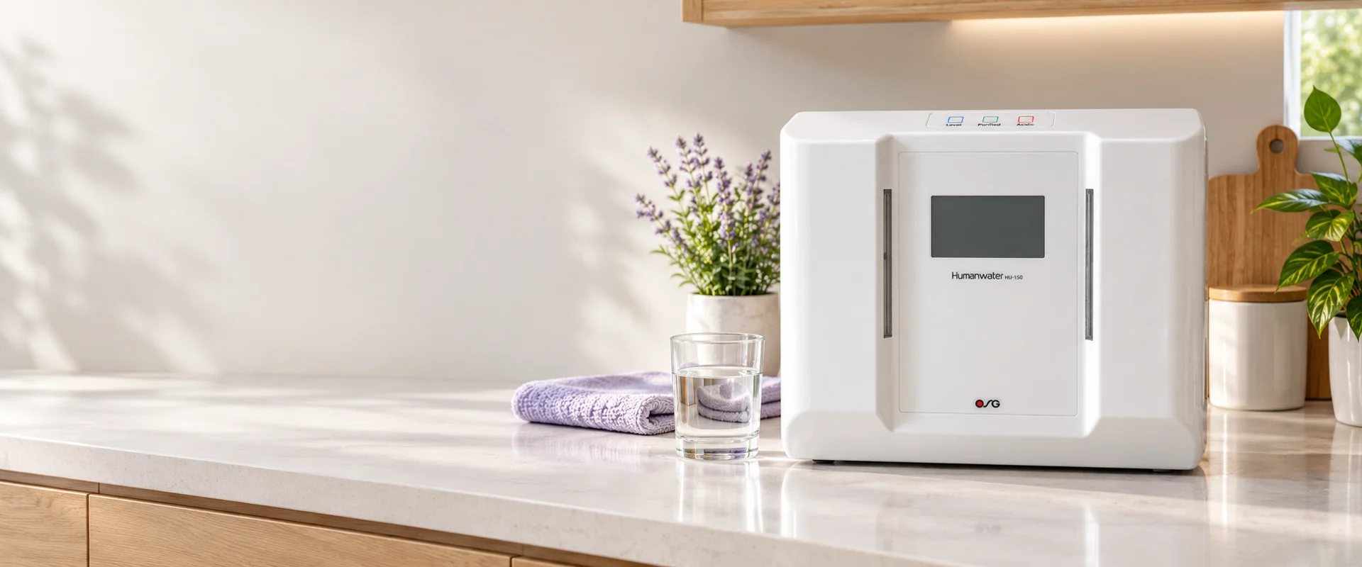 Minh họa máy lọc nước OSG HU-150 trên bàn bếp